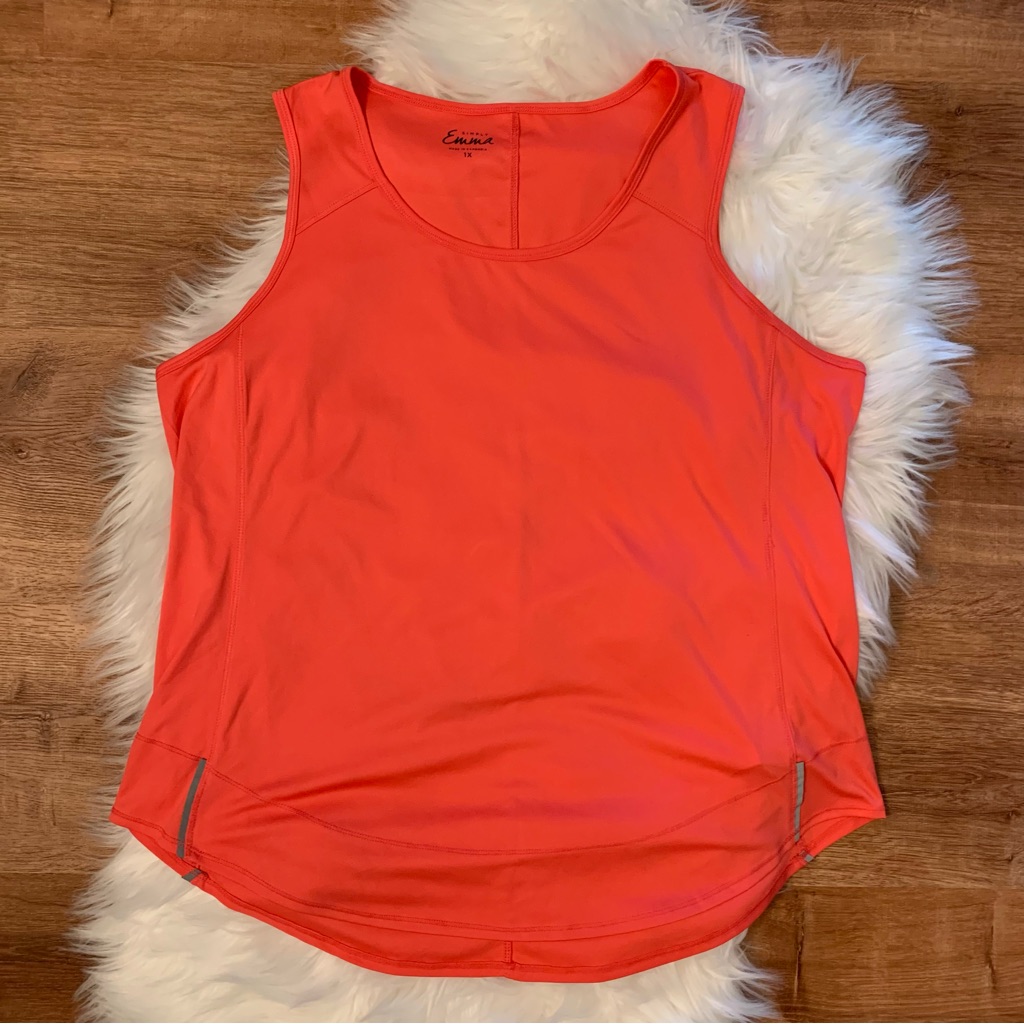 Simply Emma Orange Tank Top 1x Activewear